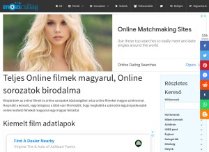 How mozicsillag.me looks like on a tablet such as an iPad.