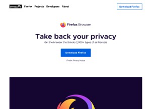 How mozilla.org looks like on a tablet such as an iPad.