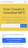 How mp3download.center looks like on a mobile device such as an iPhone.