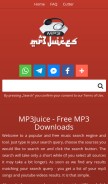 How mp3juice.buzz looks like on a mobile device such as an iPhone.
