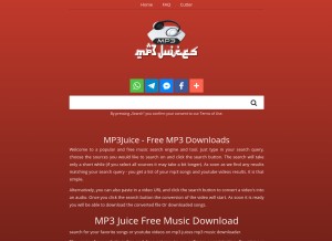 How mp3juice.buzz looks like on a tablet such as an iPad.
