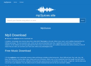 How mp3juices.site looks like on a tablet such as an iPad.