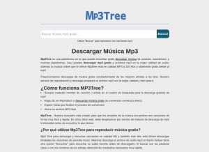 How mp3tree.net looks like on a tablet such as an iPad.