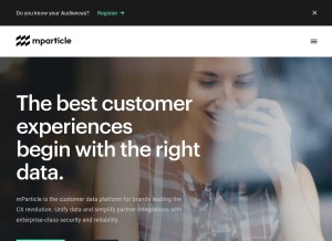 How mparticle.com looks like on a tablet such as an iPad.