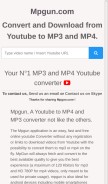 How mpgun.com looks like on a mobile device such as an iPhone.