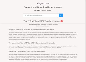 How mpgun.com looks like on a tablet such as an iPad.