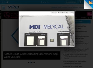 How mpo-mag.com looks like on a tablet such as an iPad.