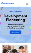 How mpsinfotech.in looks like on a mobile device such as an iPhone.
