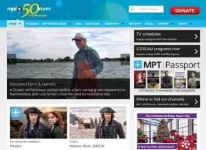 How mpt.org looks like on a tablet such as an iPad.