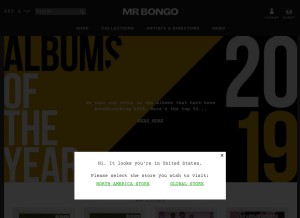 How mrbongo.com looks like on a tablet such as an iPad.