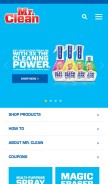 How mrclean.com looks like on a mobile device such as an iPhone.