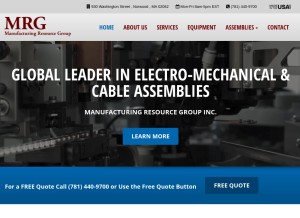 How mrg-inc.com looks like on a tablet such as an iPad.