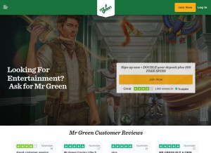 How mrgreen.com looks like on a tablet such as an iPad.