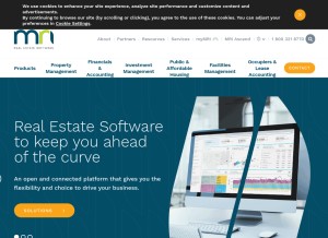 How mrisoftware.com looks like on a tablet such as an iPad.