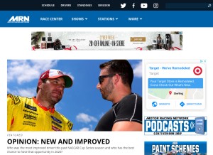 How mrn.com looks like on a tablet such as an iPad.