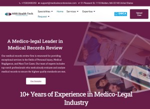 How mrrhealthtech.com looks like on a tablet such as an iPad.