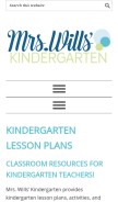 How mrswillskindergarten.com looks like on a mobile device such as an iPhone.
