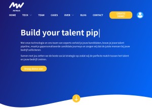 How mrwork.nl looks like on a tablet such as an iPad.