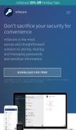 How msecure.com looks like on a mobile device such as an iPhone.