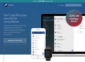 How msecure.com looks like on a tablet such as an iPad.