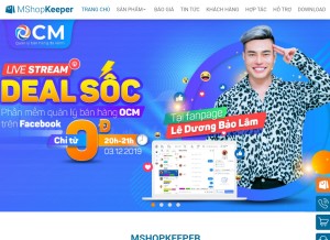 How mshopkeeper.vn looks like on a tablet such as an iPad.