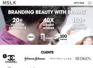 How mslk.com looks like on a tablet such as an iPad.