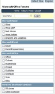 How msofficeforums.com looks like on a mobile device such as an iPhone.