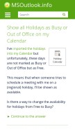 How msoutlook.info looks like on a mobile device such as an iPhone.