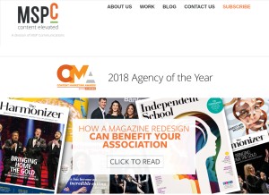 How msp-c.com looks like on a tablet such as an iPad.