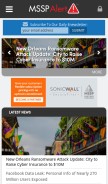 How msspalert.com looks like on a mobile device such as an iPhone.