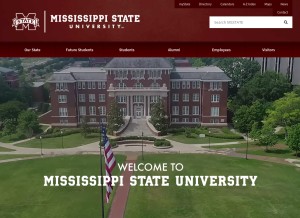 How msstate.edu looks like on a tablet such as an iPad.