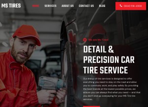 How mstires.ca looks like on a tablet such as an iPad.