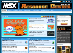 How msx.org looks like on a tablet such as an iPad.