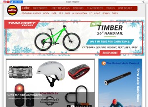 How mtbr.com looks like on a tablet such as an iPad.