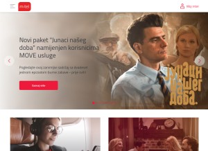 How mtel.me looks like on a tablet such as an iPad.