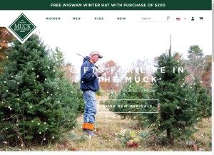 How muckbootcompany.com looks like on a tablet such as an iPad.