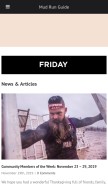 How mudrunguide.com looks like on a mobile device such as an iPhone.
