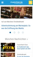How muenchen.de looks like on a mobile device such as an iPhone.