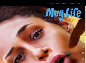 How muglife.com looks like on a tablet such as an iPad.