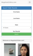 How mugshotsonline.com looks like on a mobile device such as an iPhone.