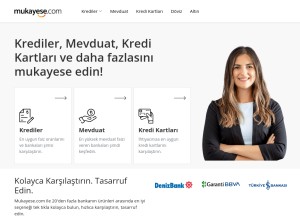 How mukayese.com looks like on a tablet such as an iPad.