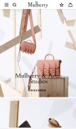 How mulberry.com looks like on a mobile device such as an iPhone.