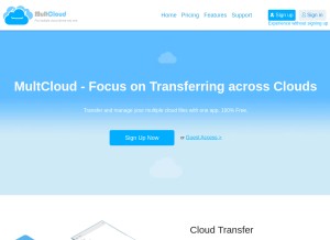 How multcloud.com looks like on a tablet such as an iPad.