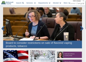 How multco.us looks like on a tablet such as an iPad.