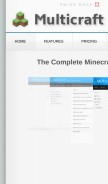 How multicraft.org looks like on a mobile device such as an iPhone.