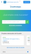 How multitrabajos.com looks like on a mobile device such as an iPhone.