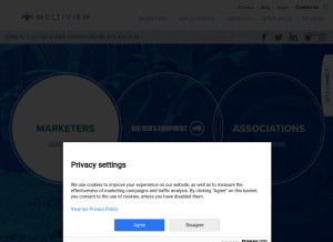 How multiview.com looks like on a tablet such as an iPad.