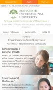 How mum.edu looks like on a mobile device such as an iPhone.