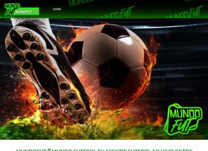 How mundofut.cc looks like on a tablet such as an iPad.