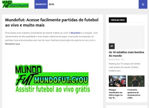 How mundofut.cyou looks like on a tablet such as an iPad.